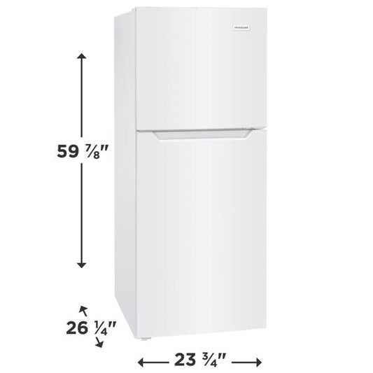 Frigidaire FFET1022UW 10 Cu. Ft. Top Freezer Refrigerator