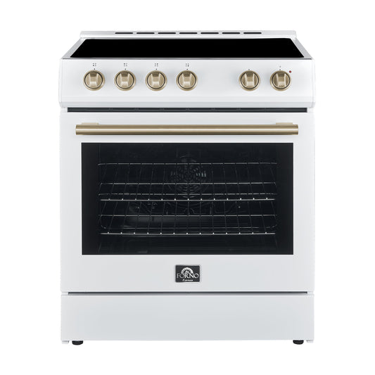 FORNO Espresso Leonardo Electric Range 76.2cm 141.6L White FFSEL6012-30WHT