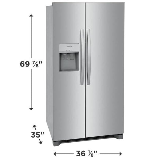 Frigidaire FRSS2623AS 36-Inch Side-by-Side Refrigerator 26 Cu. Ft.