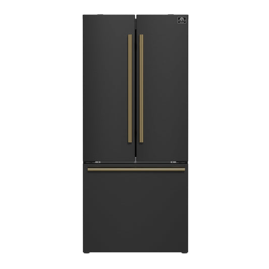 FORNO Espresso Gallipoli French Door Refrigerator 76cm 495.6L FFFFD1974-31BLK