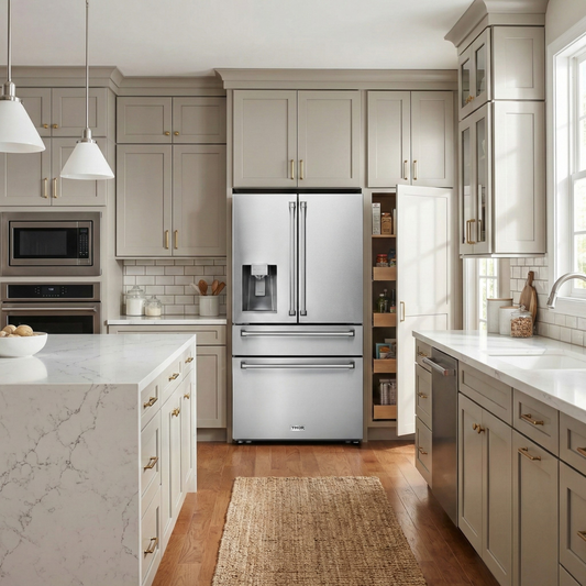 THOR Kitchen French Door Refrigerator 91cm 623L Stainless Steel TRF3601FD