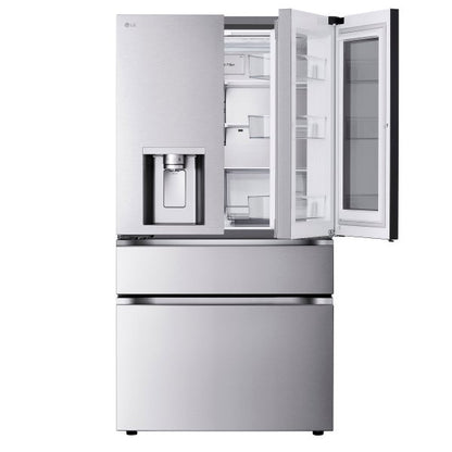 LG 29 cu ft MAX InstaView 4-Door Refrigerator with Full-Convert