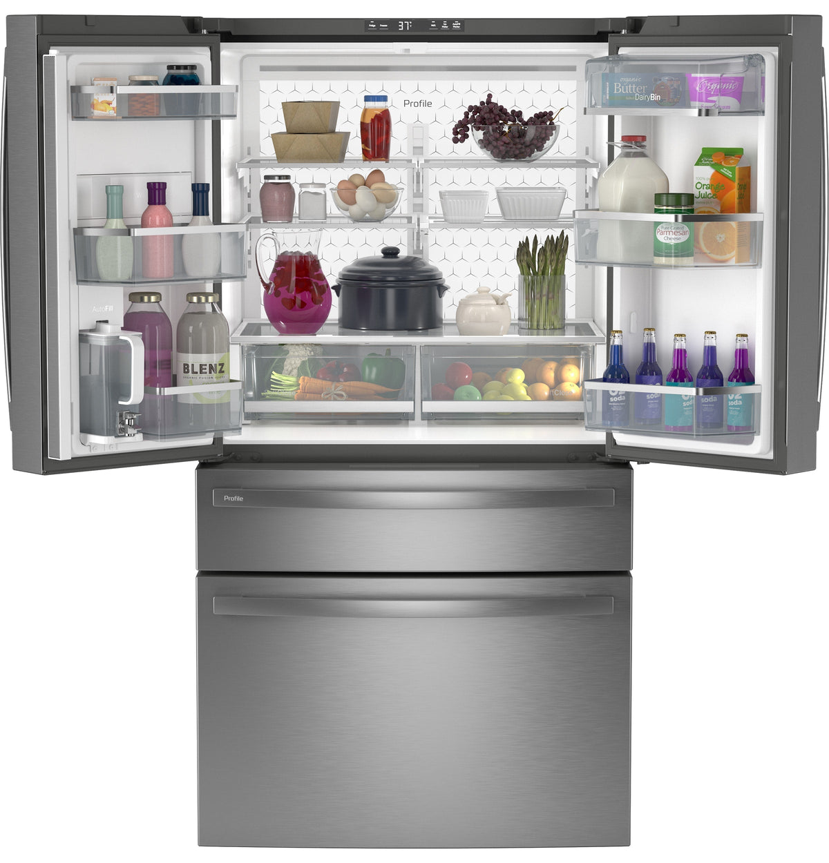 GE PGE29BYTFS 90.4cm French Door Refrigerator