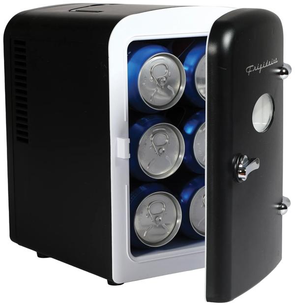 Frigidaire EFMIS129-BLACK 6-Can Retro Mini Fridge Black