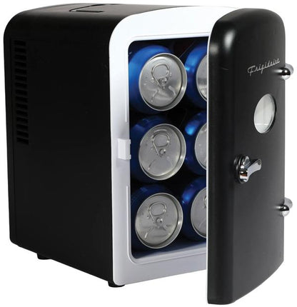 Frigidaire EFMIS129-BLACK 6-Can Retro Mini Fridge Black