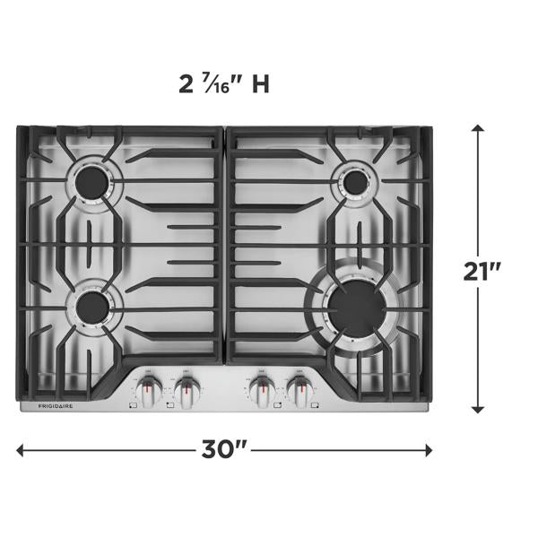Frigidaire FCCG3027AS 30-Inch Gas Cooktop Stainless Steel