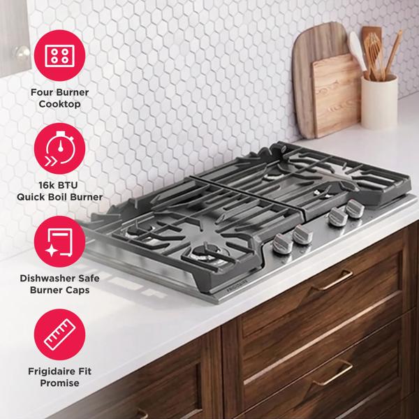 Frigidaire FCCG3027AS 30-Inch Gas Cooktop Stainless Steel