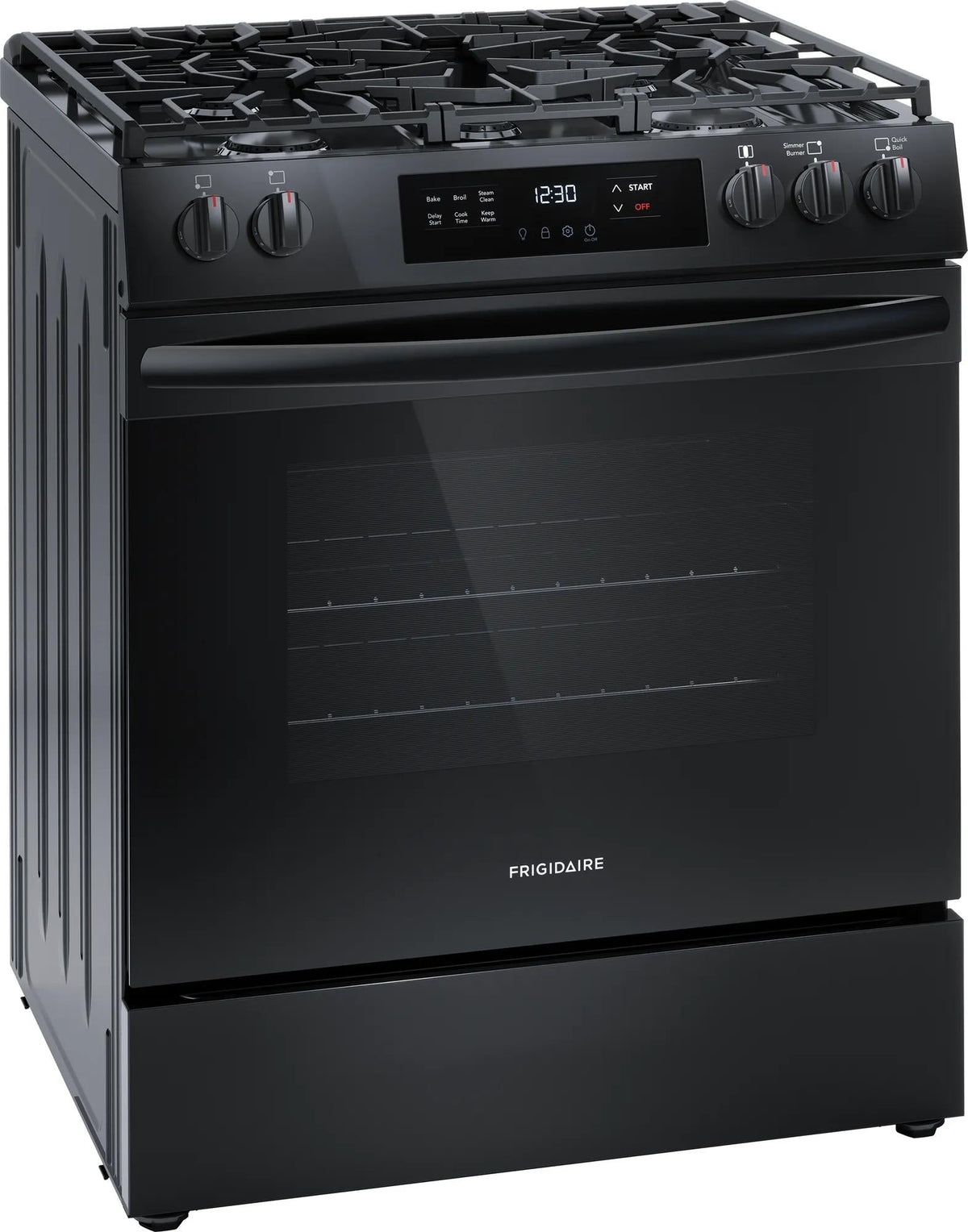 Frigidaire FCFG3062AB 30" Gas Range with Steam Clean