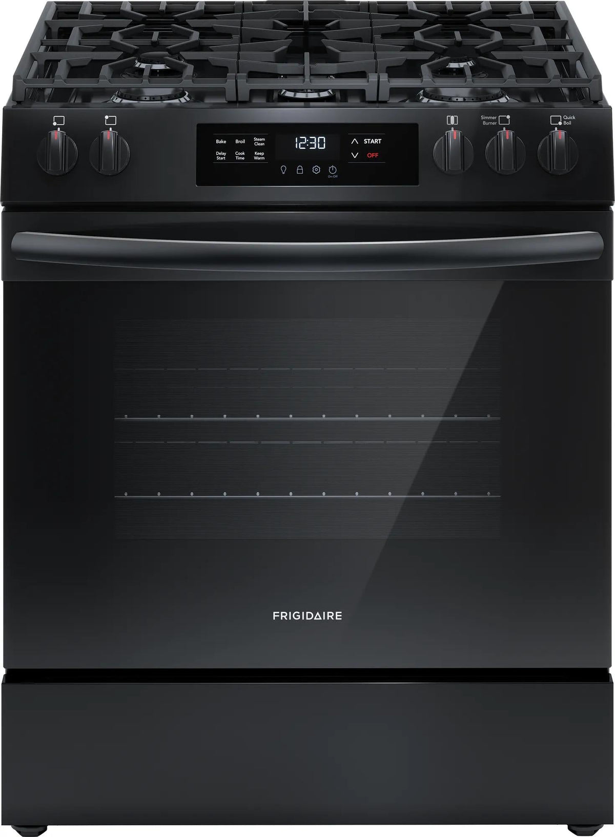 Frigidaire FCFG3062AB 30" Gas Range with Steam Clean