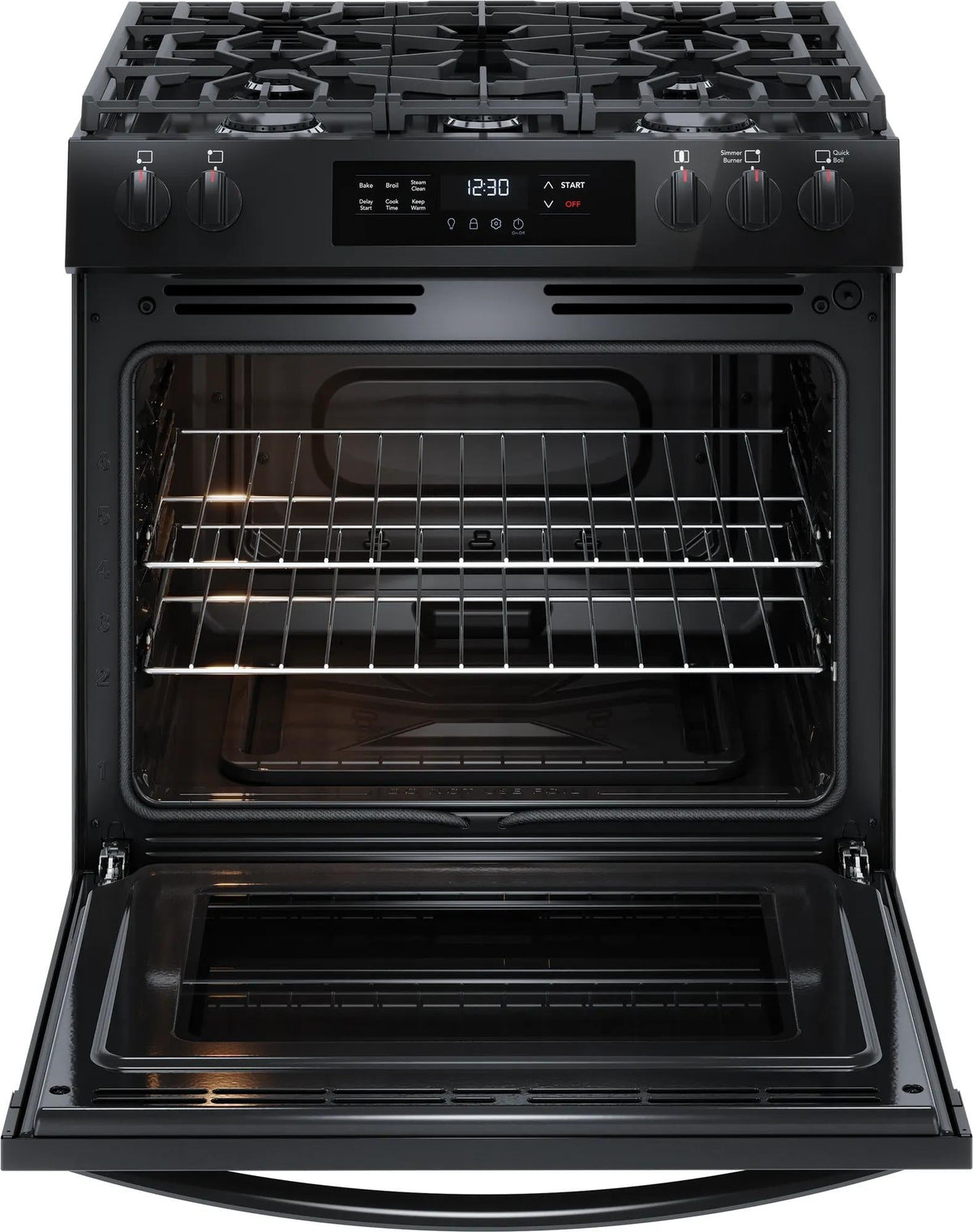 Frigidaire FCFG3062AB 30" Gas Range with Steam Clean