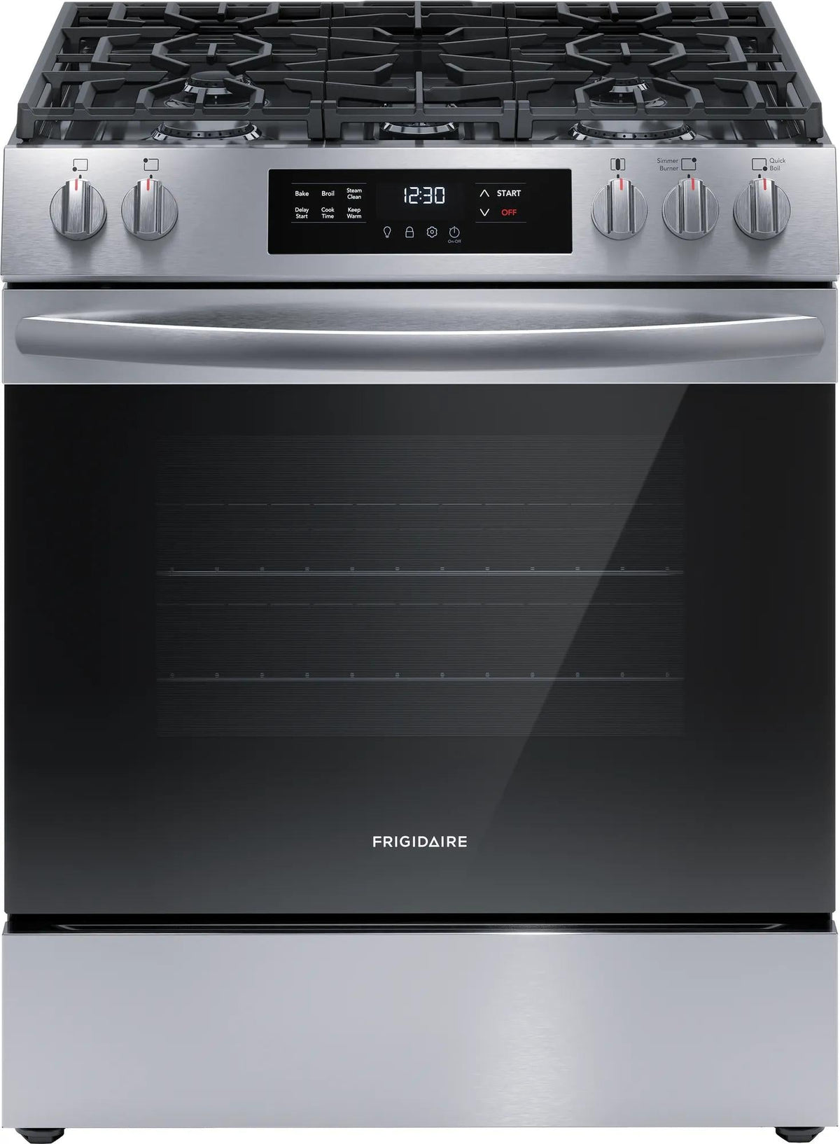 Frigidaire FCFG3062AB 30" Gas Range with Steam Clean