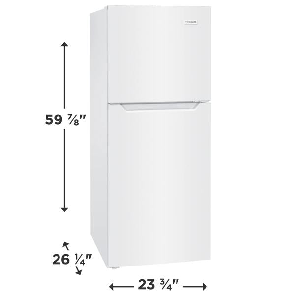 Frigidaire FFET1022UW 10 Cu. Ft. Top Freezer Refrigerator
