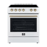 FORNO Espresso Leonardo Electric Range 76.2cm 141.6L White FFSEL6012-30WHT