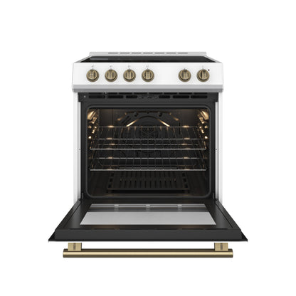 FORNO Espresso Leonardo Electric Range 76.2cm 141.6L White FFSEL6012-30WHT