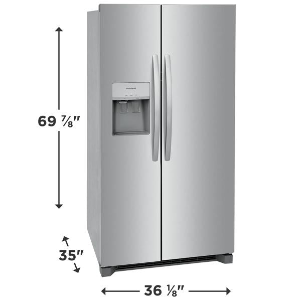 Frigidaire FRSS2623AS 36-Inch Side-by-Side Refrigerator 26 Cu. Ft.