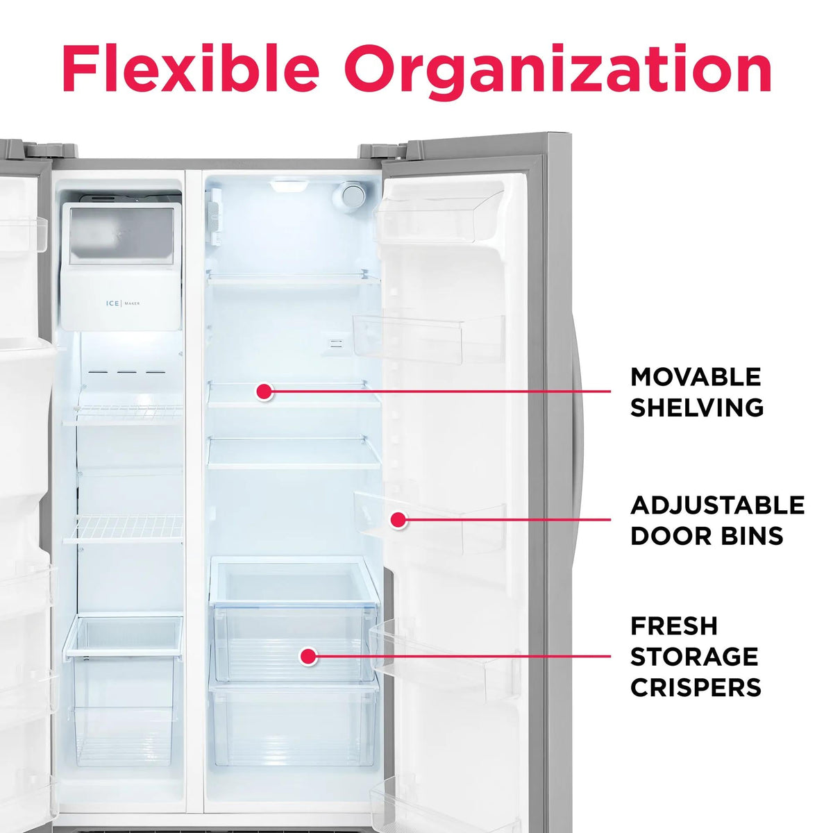 Frigidaire FRSS2623AS-C1 36" Side-by-Side Refrigerator