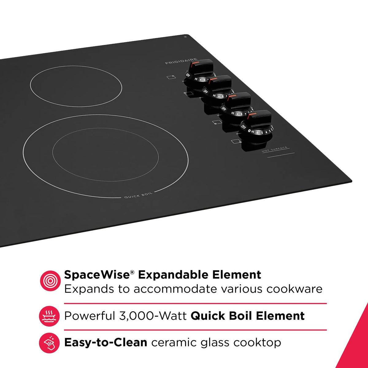 Frigidaire FFEC3025UB 30" Electric Cooktop