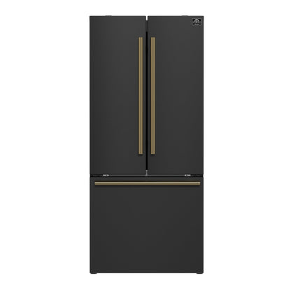 FORNO Espresso Gallipoli French Door Refrigerator 76cm 495.6L FFFFD1974-31BLK