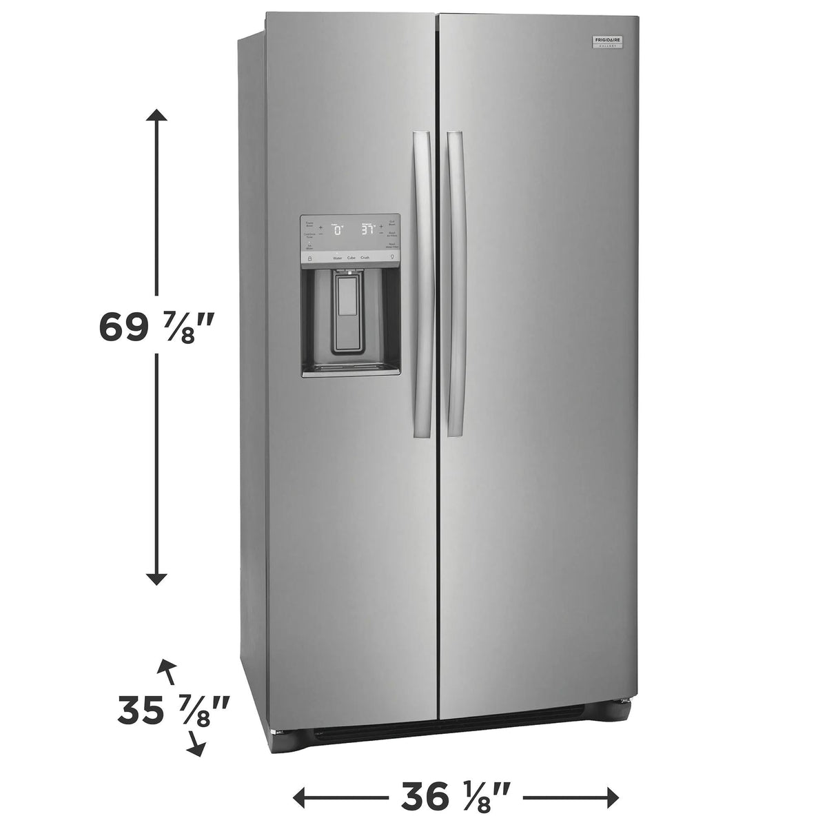 Frigidaire Gallery GRSS2652AF 36-Inch Side-by-Side Refrigerator 25.6 Cu. Ft.