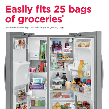 Frigidaire Gallery GRSS2652AF 36-Inch Side-by-Side Refrigerator 25.6 Cu. Ft.